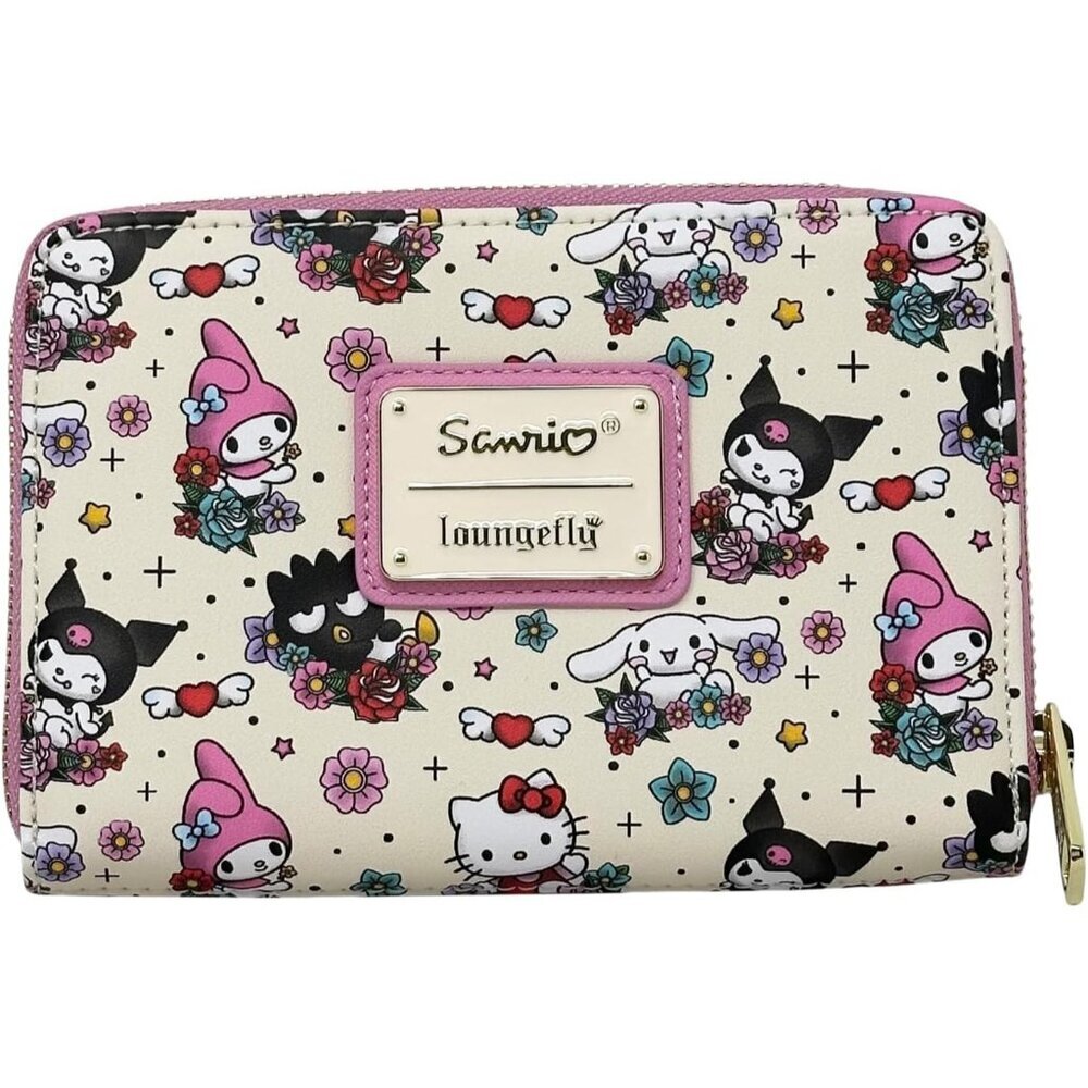 Sanrio Hello Kitty Casual Faux Leather Wallet Allover Print Zipper